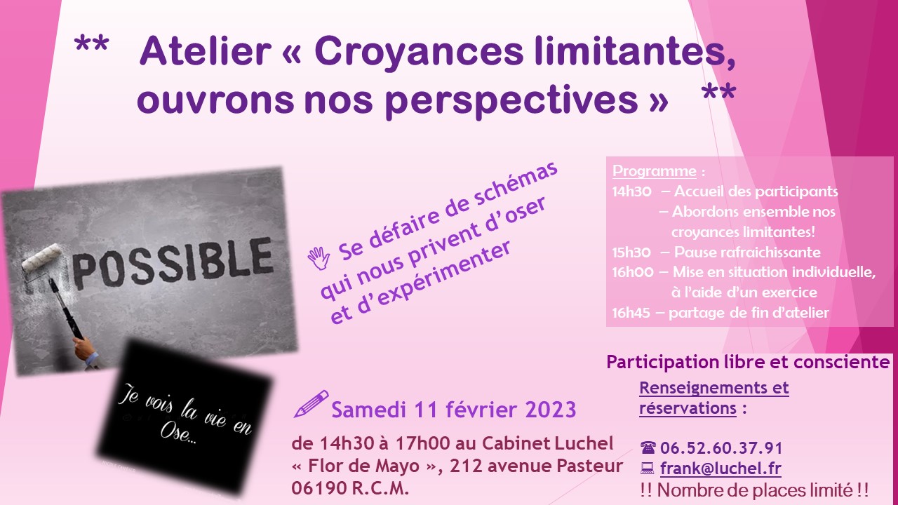 Atelier "Les Croyances Limitantes" du 11/02/2023