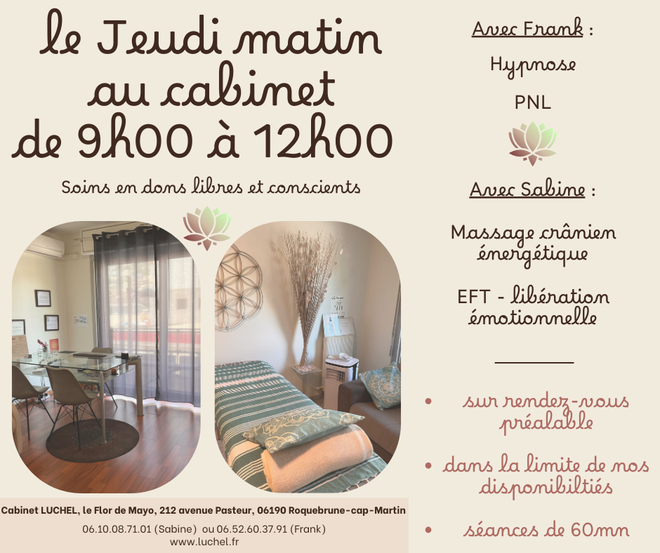Le jeudi matin au cabinet !