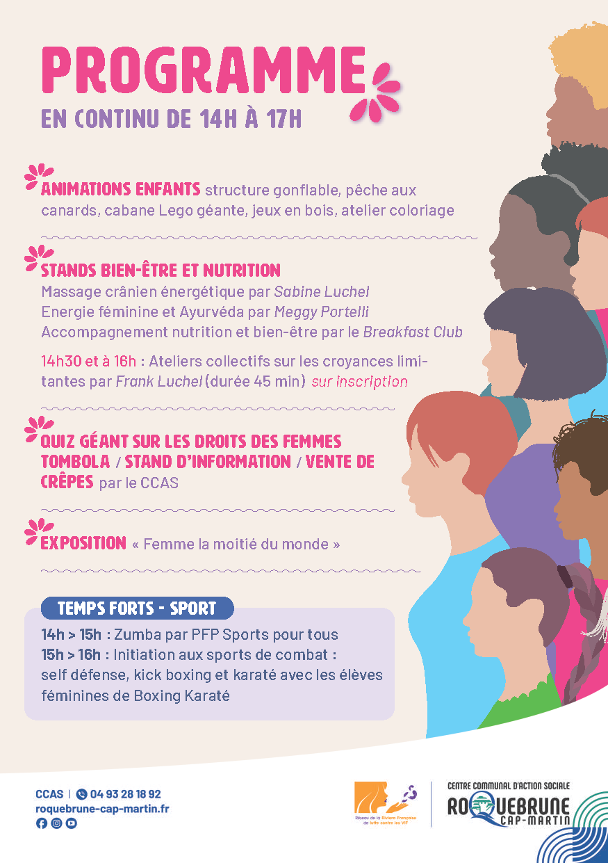 Après midi Droits des Femmes à Roquebrune Cap Martin