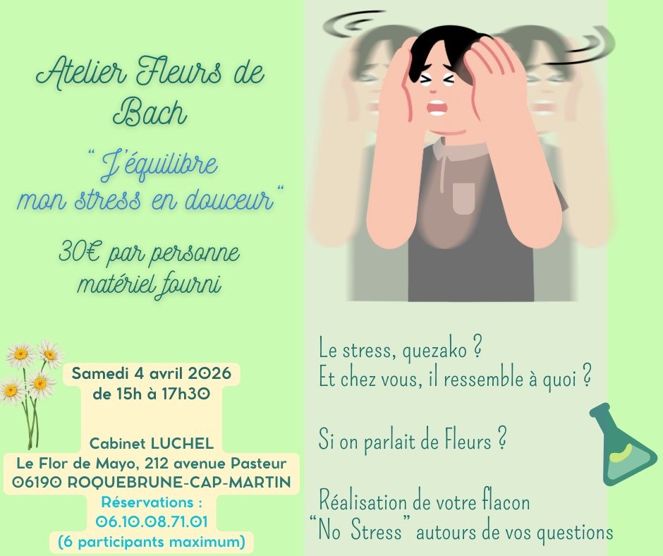 J'équilibre mon stress en douceur avec les Fleurs de Bach, samedi 4 avril 2026